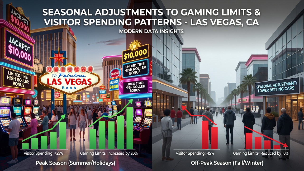 Chart showing Las Vegas casino visitor spending trends across different seasons